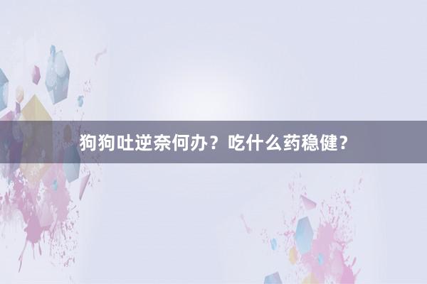 狗狗吐逆奈何办？吃什么药稳健？