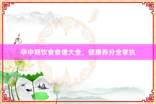 孕中期饮食食谱大全，健康养分全掌执